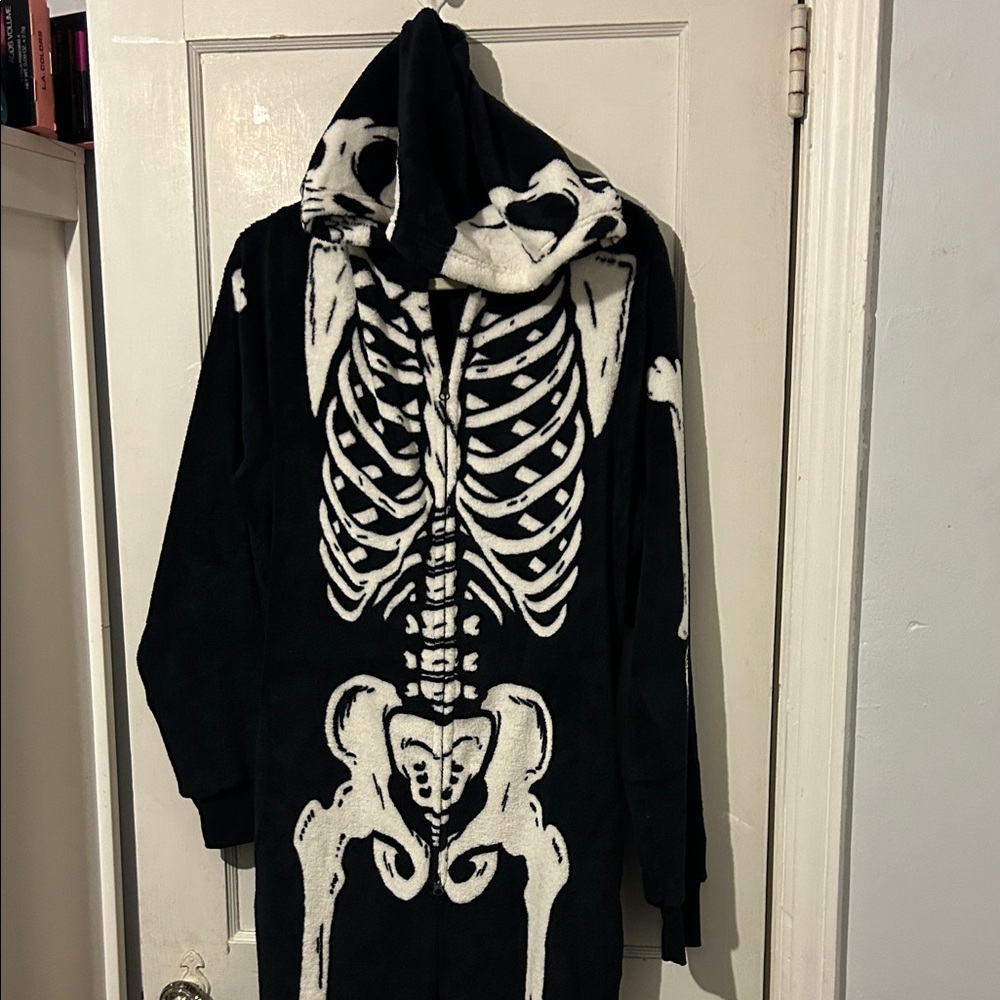 MAD Engine Black and White Skeleton onesie